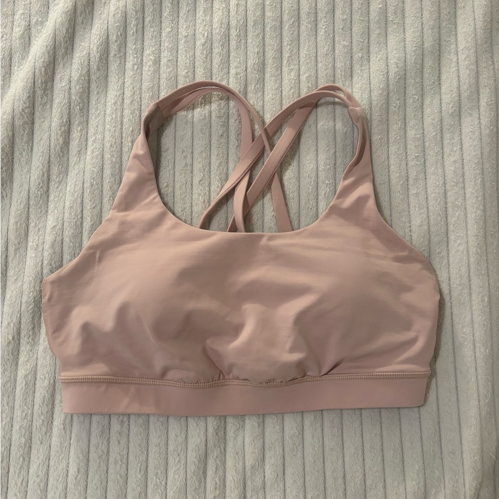 lululemon athletica pink energy sports bra